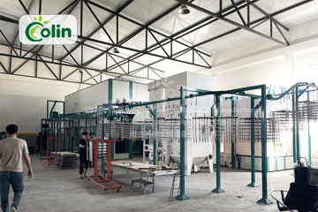 clothes rack powder coating system
